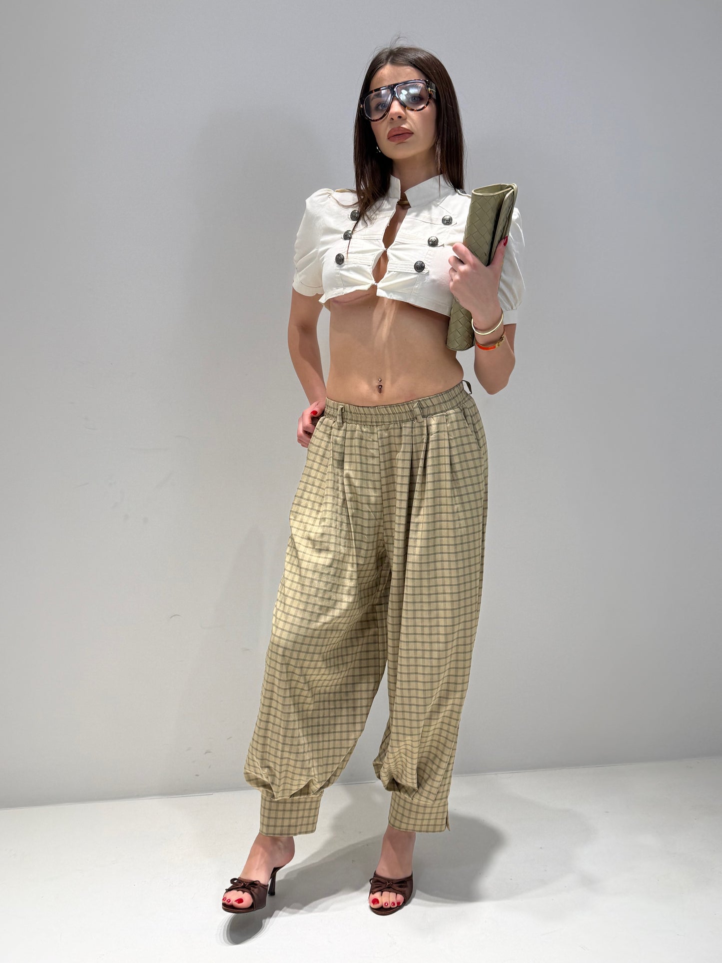 PANTALONE GLAMOUR beige|Colore:Beige