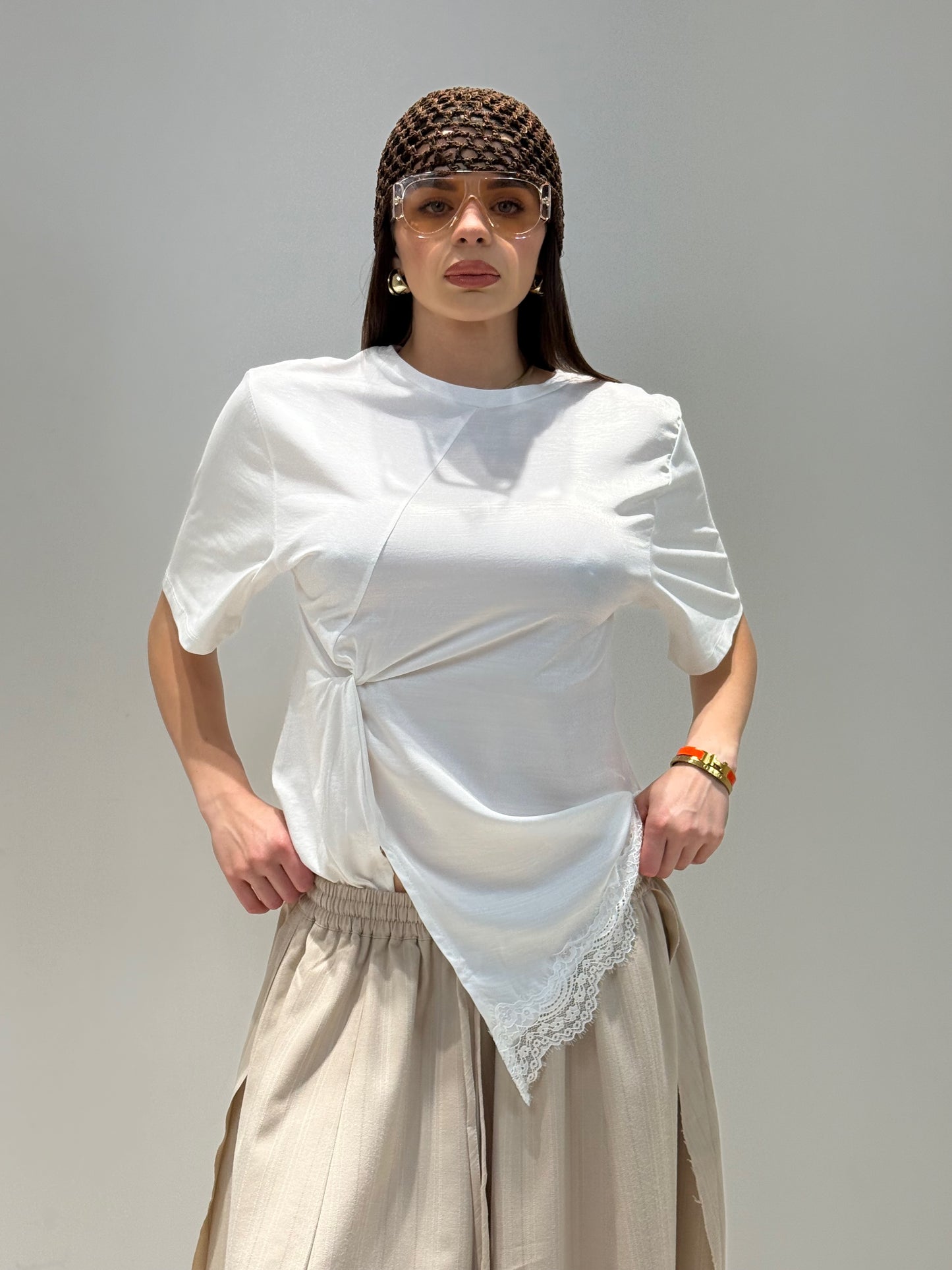 T-SHIRT USAMI BY LUMINA bianco|Colore:Bianco