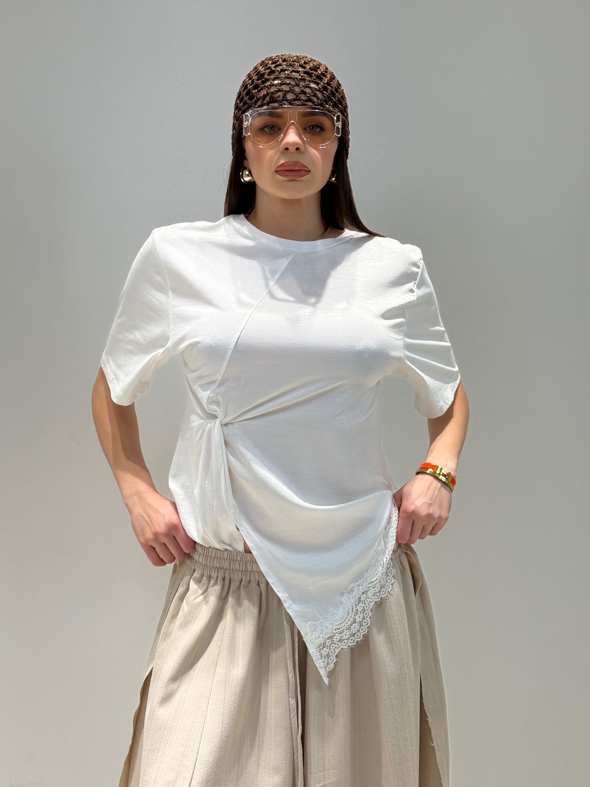T-SHIRT USAMI BY LUMINA bianco|Colore:Bianco