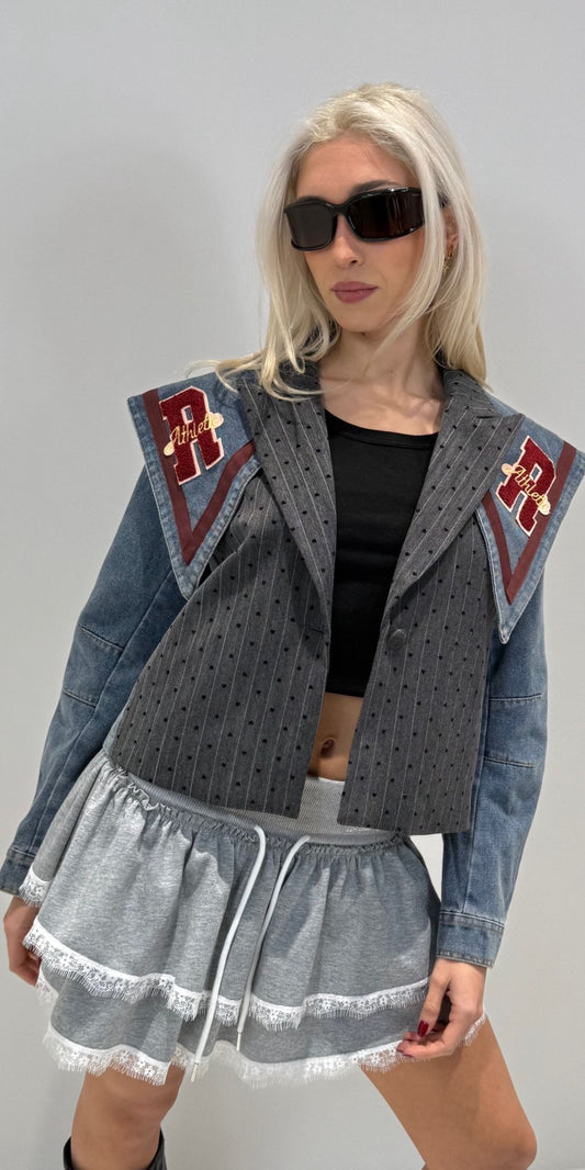 GIACCA ATHLETIC OVER GRIGIO