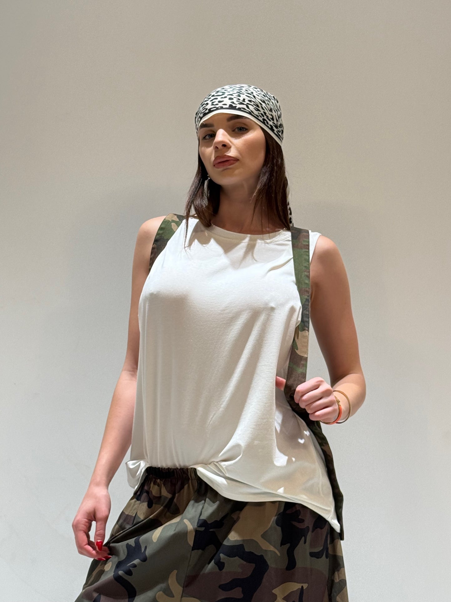 T-SHIRT SIMPLI FOOT bianco|Colore:Bianco