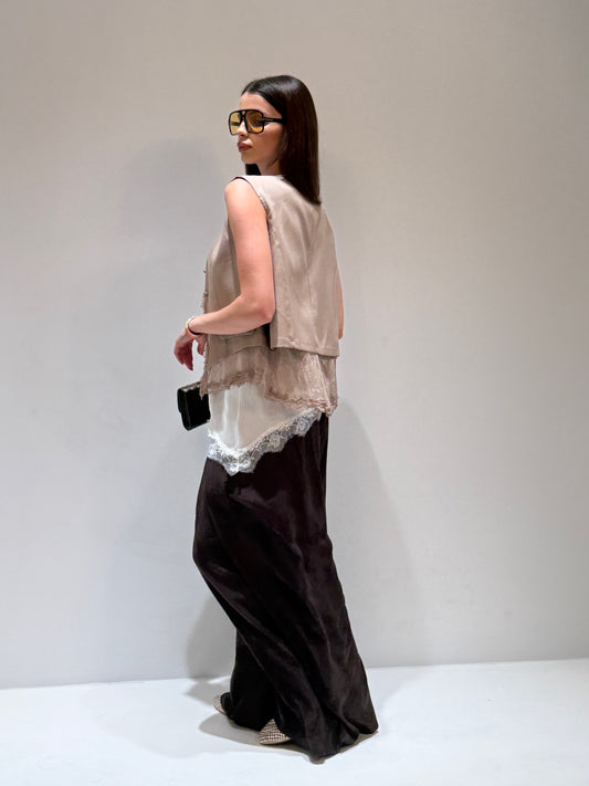 GILET TEMPS PARIS fango|Colore:Fango