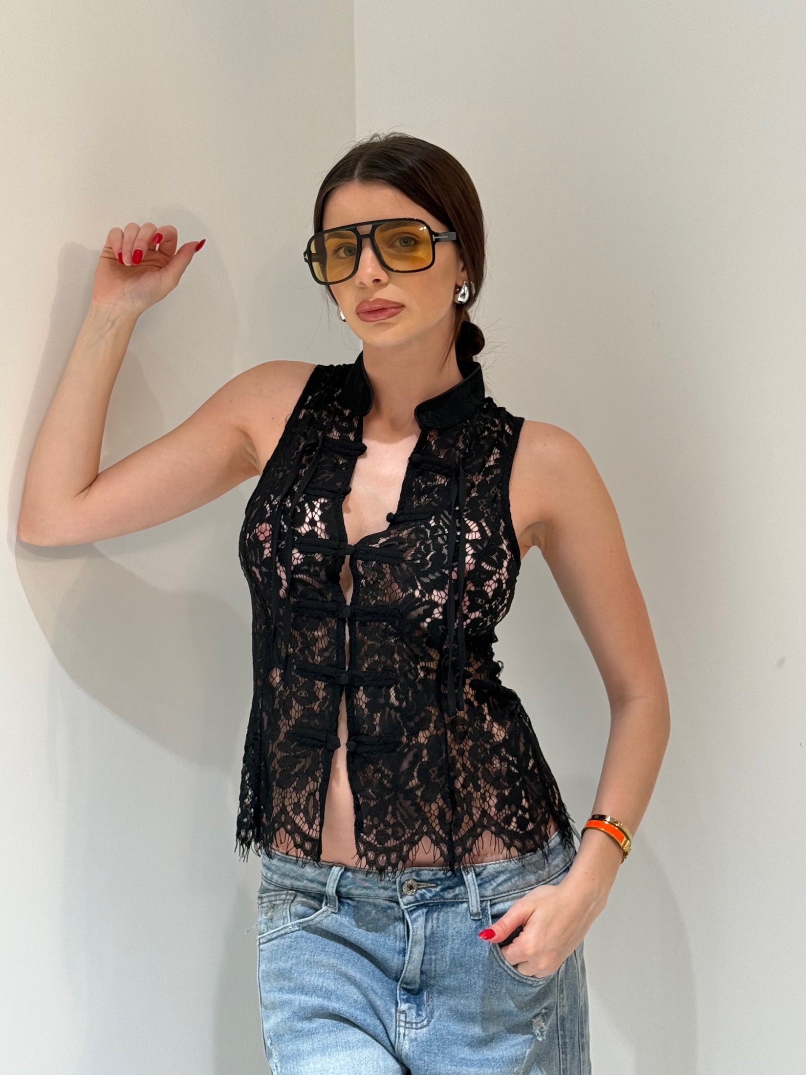 CAMICIA BUDDA nero|Colore:Nero