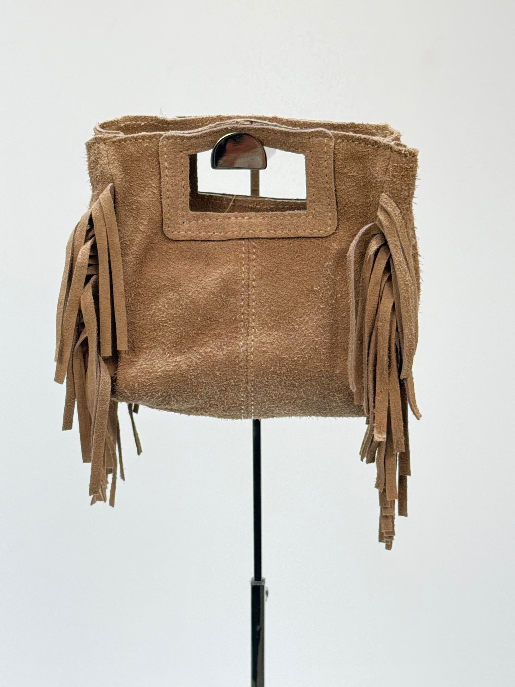 BORSETTA FRANCE VERA PELLE beige camoscio|Colore:Beige camoscio