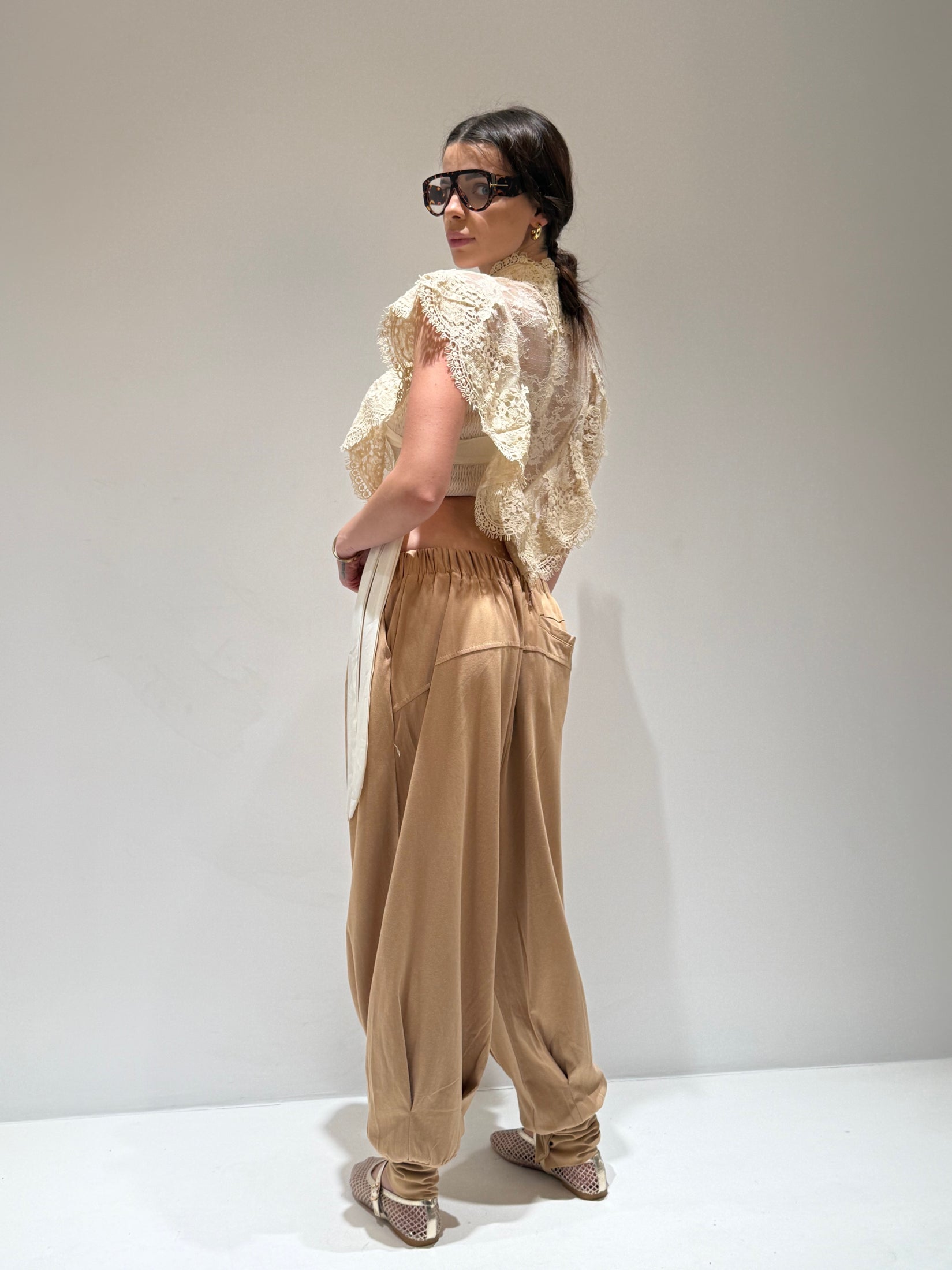 PANTALONE ZEN PONK beige|Colore:Beige
