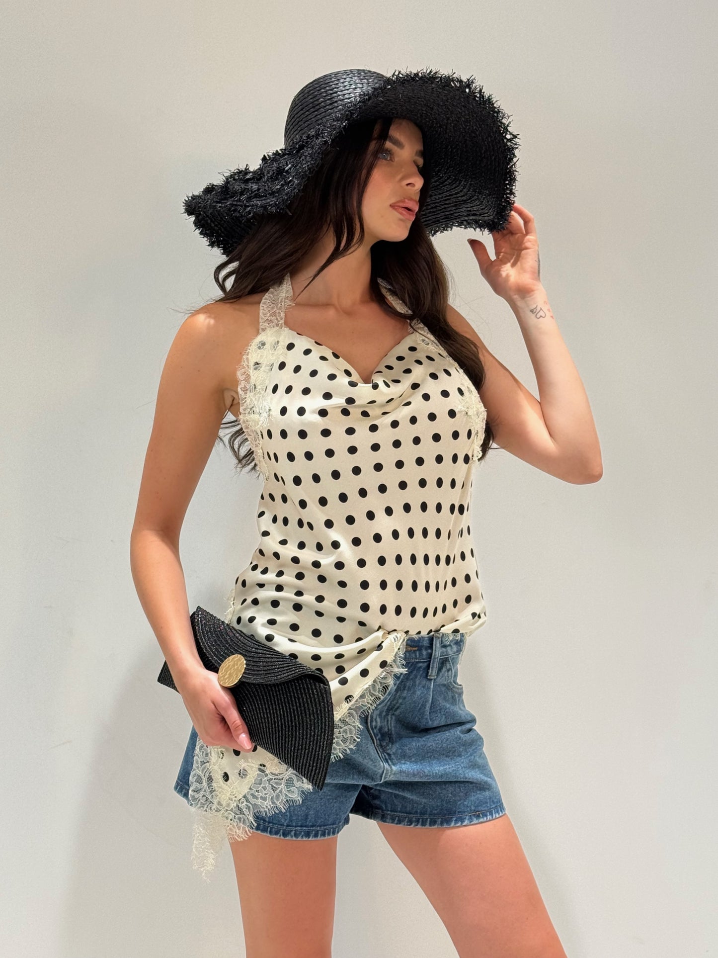 TOP BERLUSK ecru|Colore:Ecru