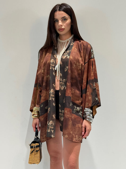 KIMONO SANUZY  marrone|Colore:Marrone
