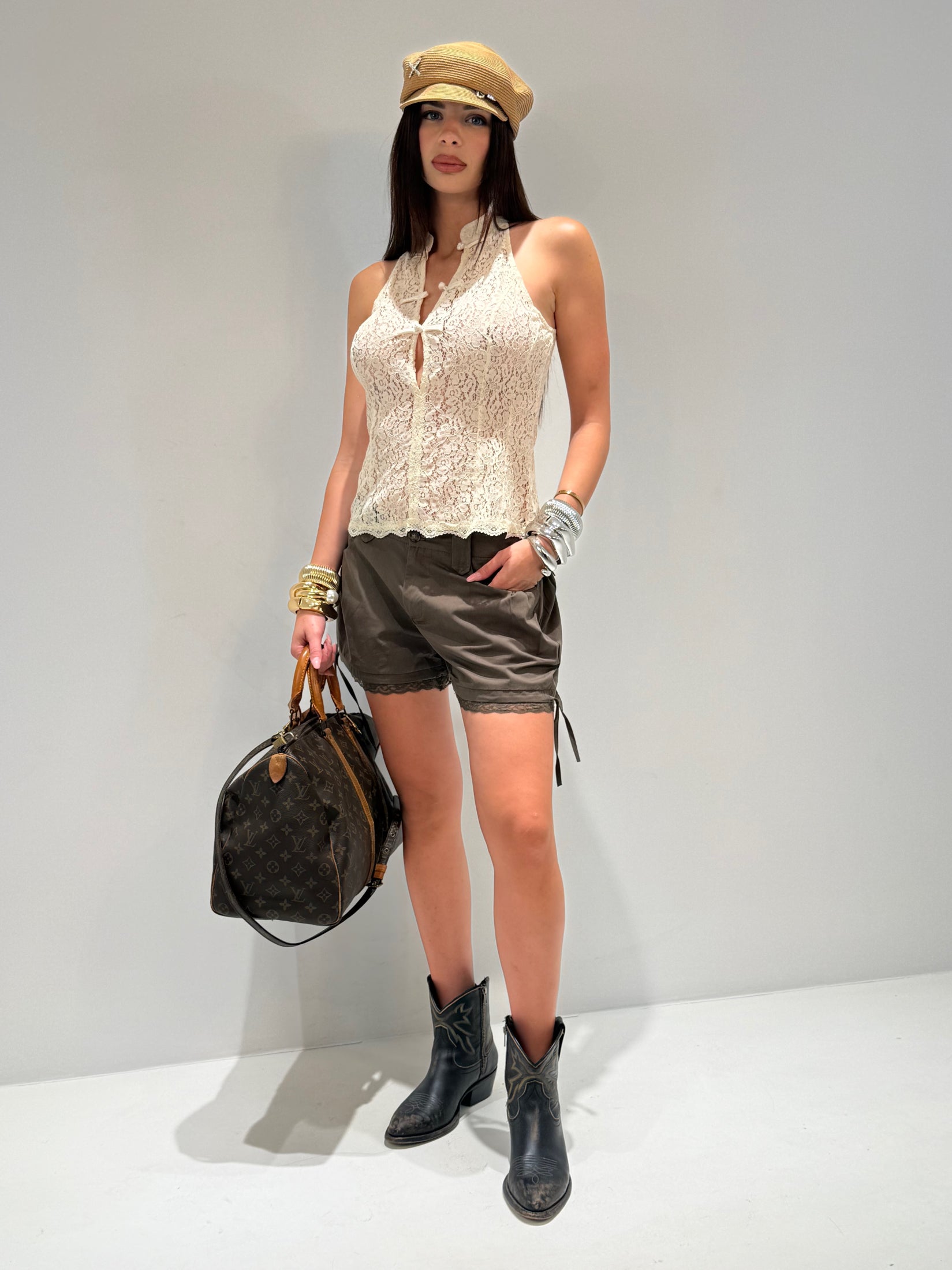 SHORTS MILLY  verde militare|Colore:Verde militare