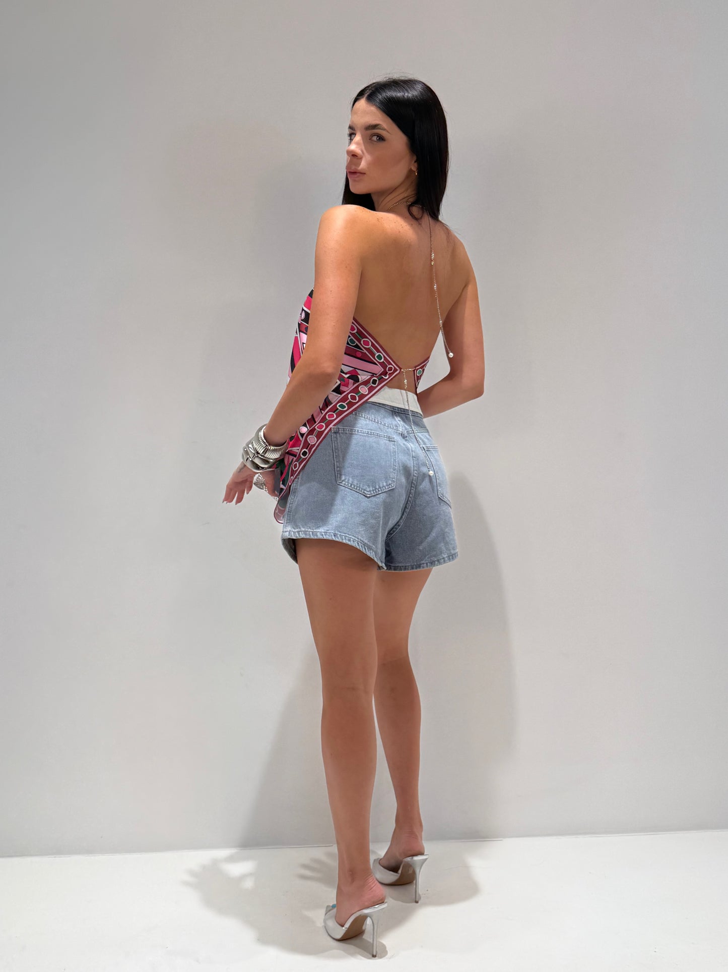 SHORTS LOVE DIAMOND lavaggio chiaro|Colore:Lavaggio chiaro
