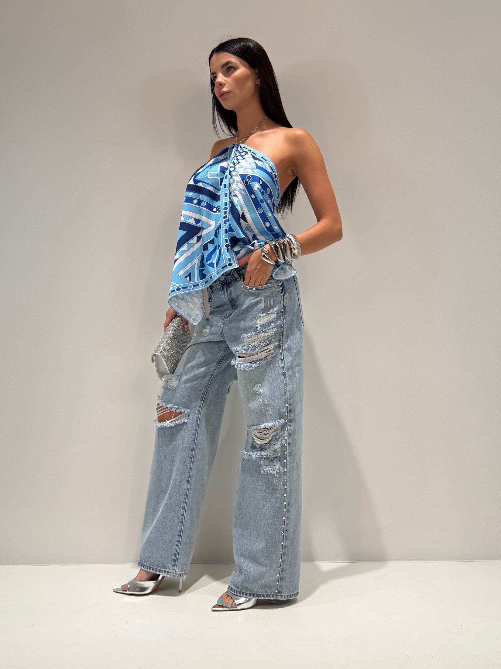 JEANS LUX DESTROYED lavaggio chiaro|Colore:Lavaggio chiaro