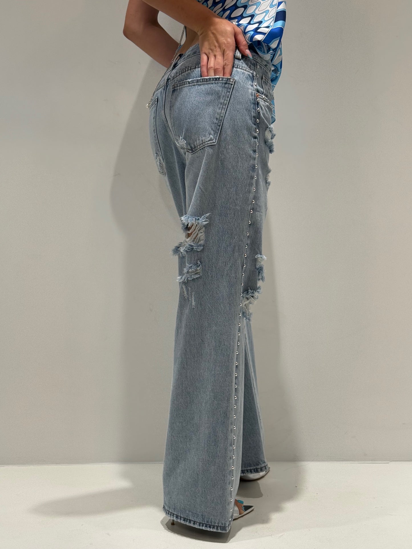 JEANS LUX DESTROYED lavaggio chiaro|Colore:Lavaggio chiaro