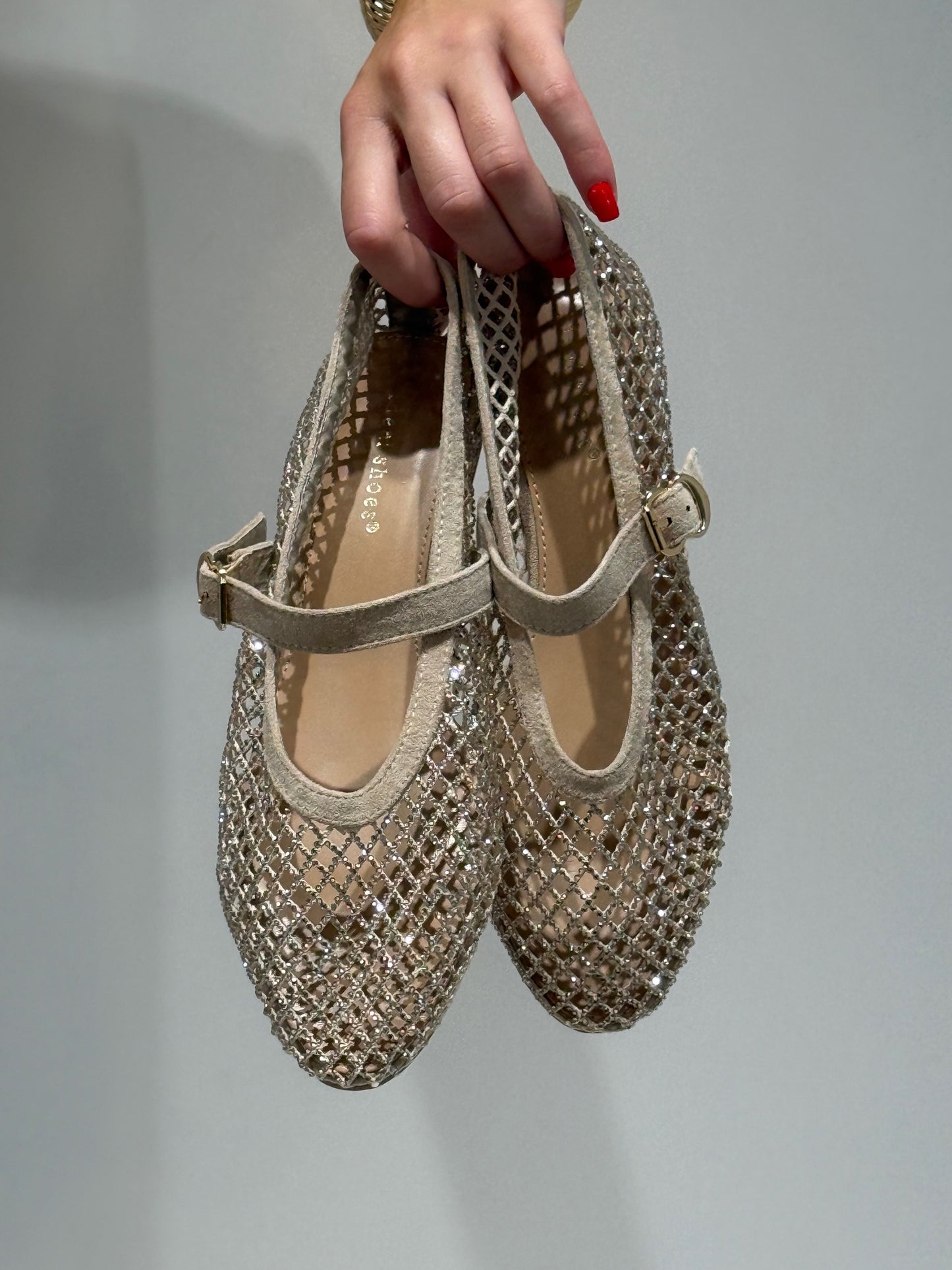 BALLERINA L"ECLIPSE STRASS ecru|Colore:Ecru