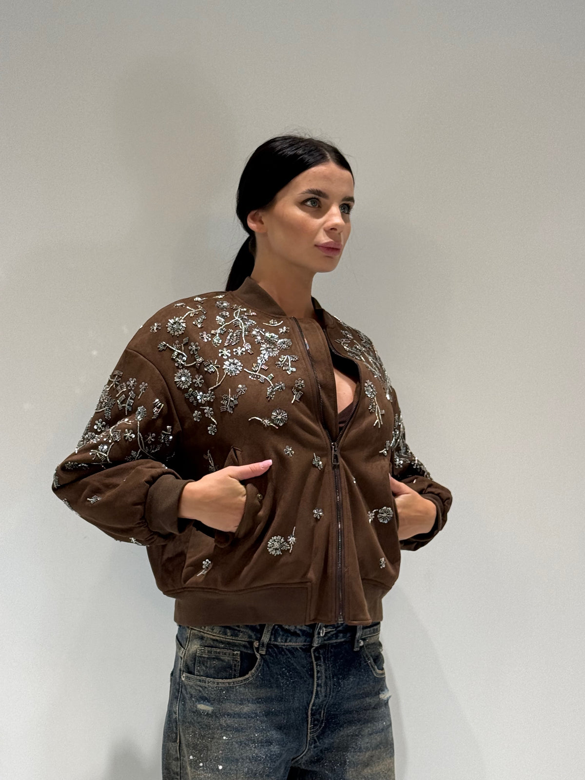 BOMBER ALTIS LUX marrone|Colore:Marrone