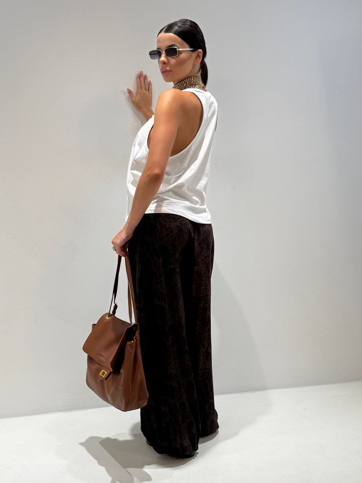 PANTALONE ABIKO BY LUMINA marrone|Colore:Marrone