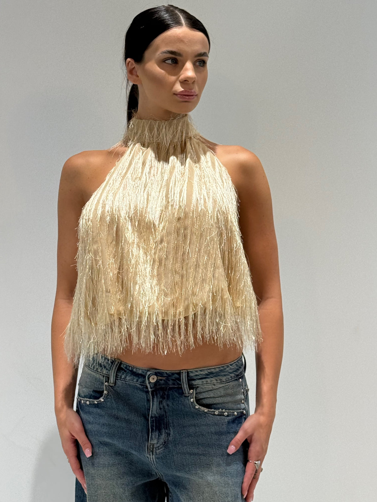 TOP INAGI BY LUMINA beige|Colore:Beige
