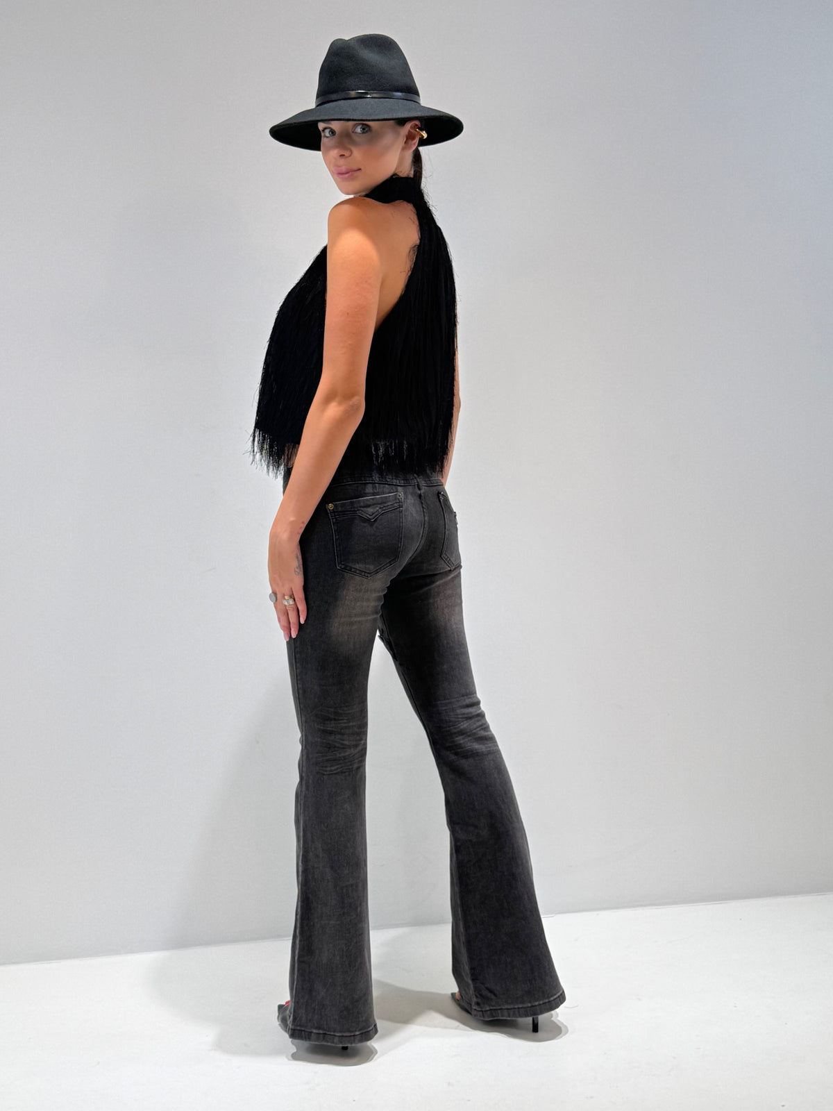 JEANS ISHIKARI ZAMPA black ash|Colore:Black ash