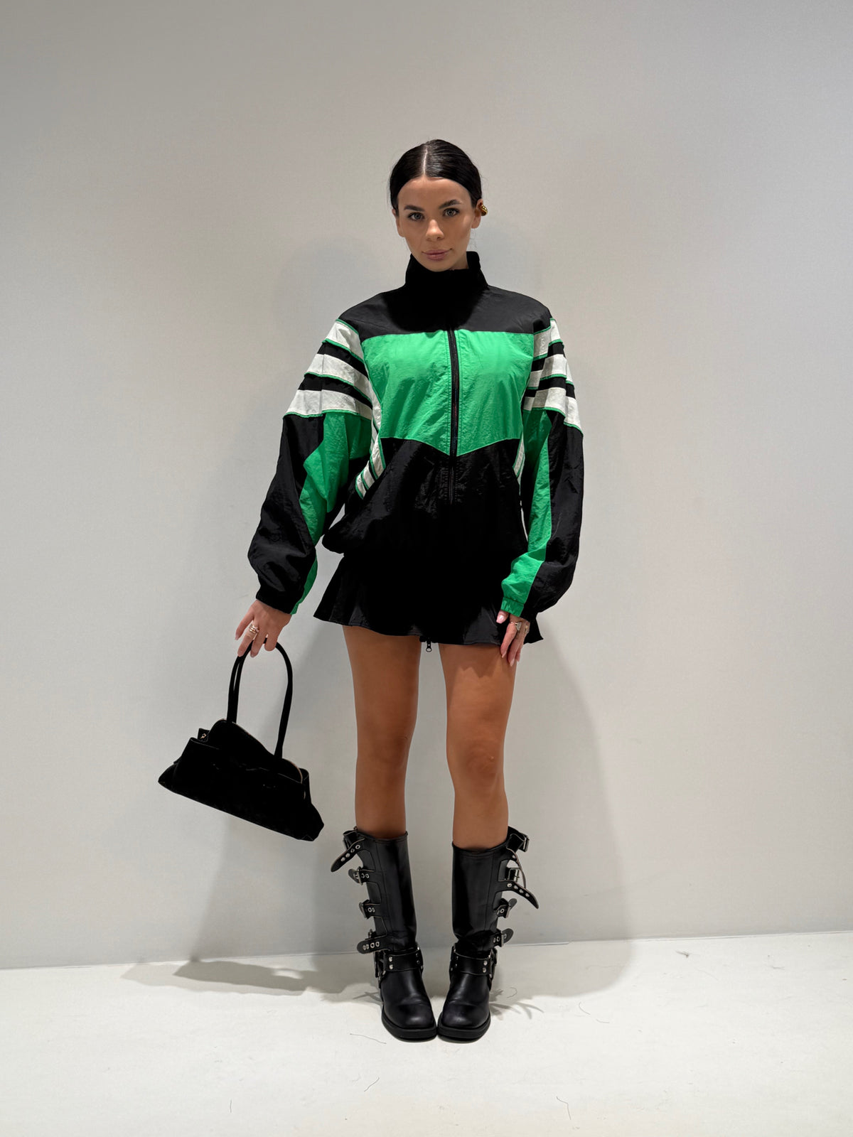 ABITO KORA  nero-verde|Colore:Nero-verde