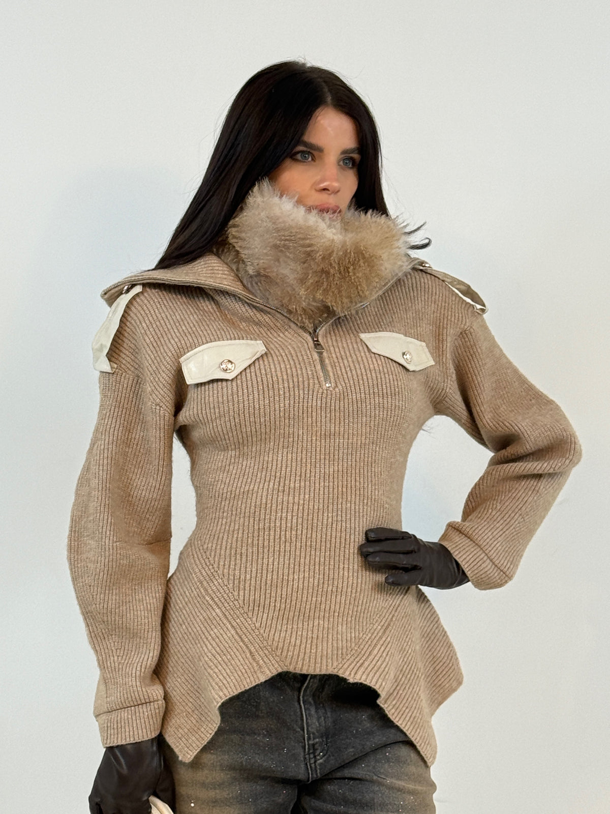 MAGLIONE BRIGHTON beige|Colore:Beige