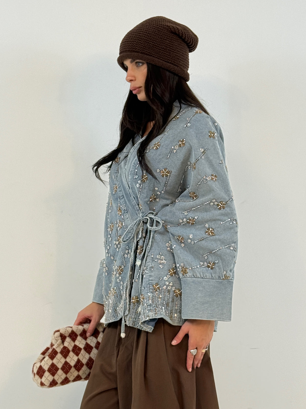 GIACCA KIMONO COLCHESTER DENIM lavaggio medio|Colore:Lavaggio medio