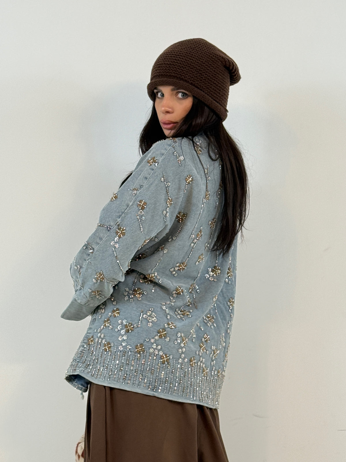 GIACCA KIMONO COLCHESTER DENIM lavaggio medio|Colore:Lavaggio medio