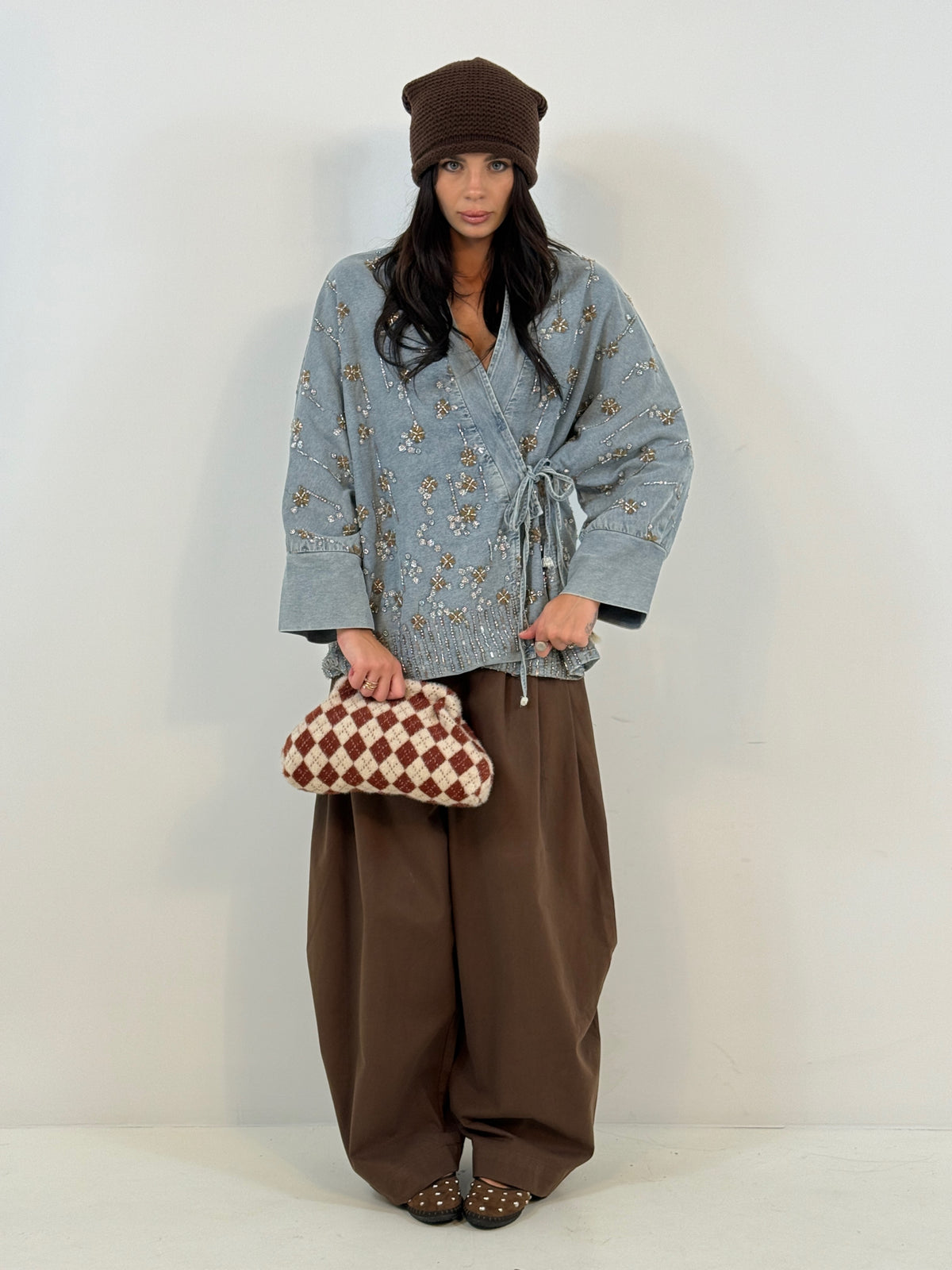 GIACCA KIMONO COLCHESTER DENIM lavaggio medio|Colore:Lavaggio medio