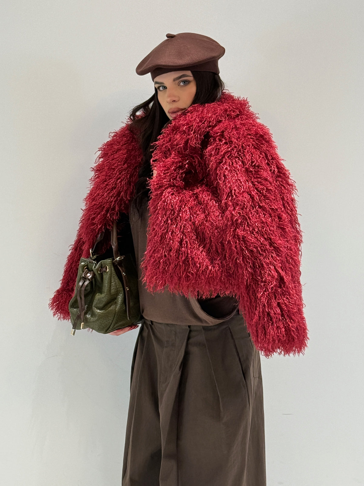 ECO-PELLICCIA  LAMPANG bordeaux|Colore:Bordeaux