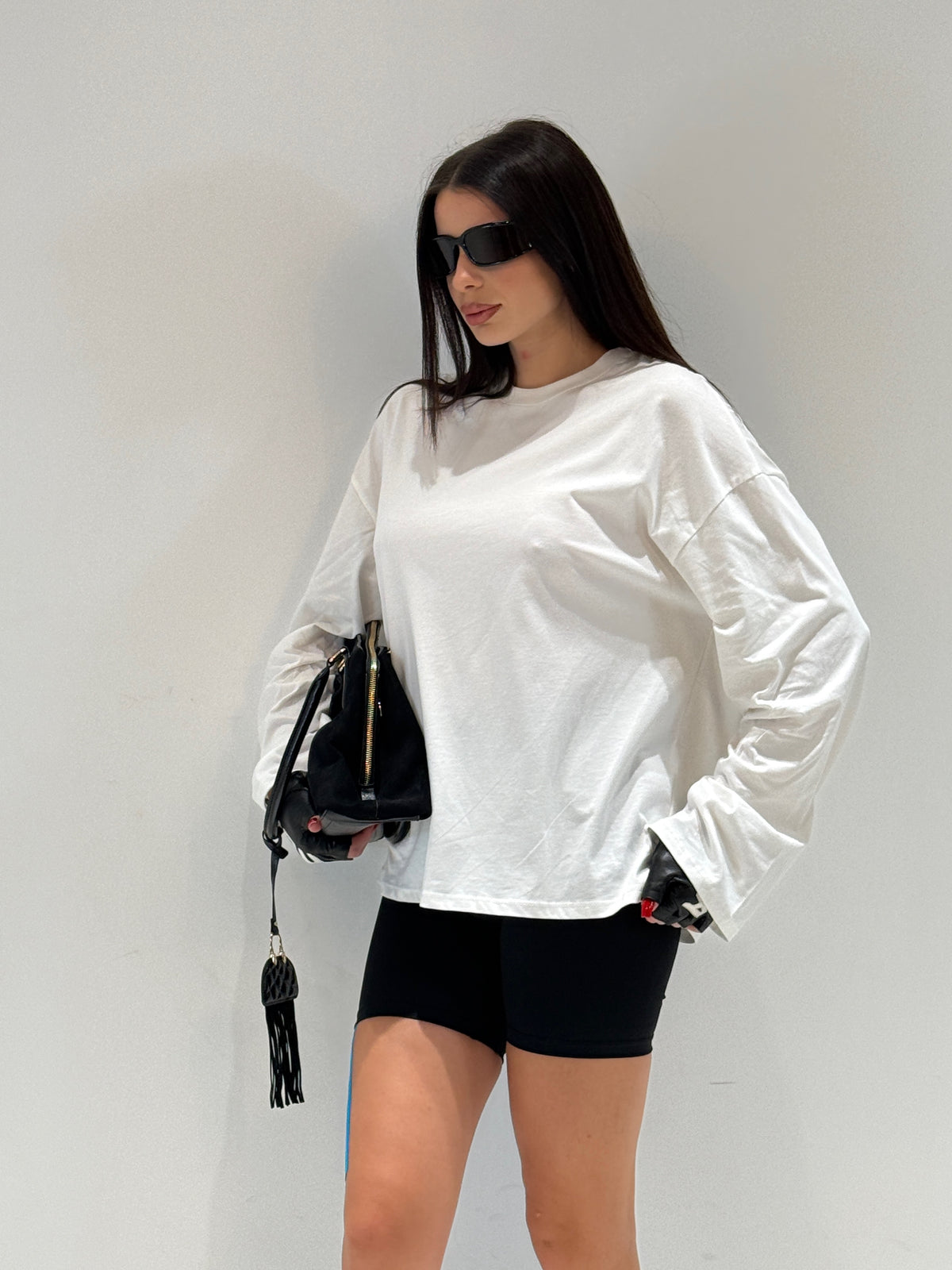 T-SHIRT BRENA BY LUMINA bianco|Colore:Bianco