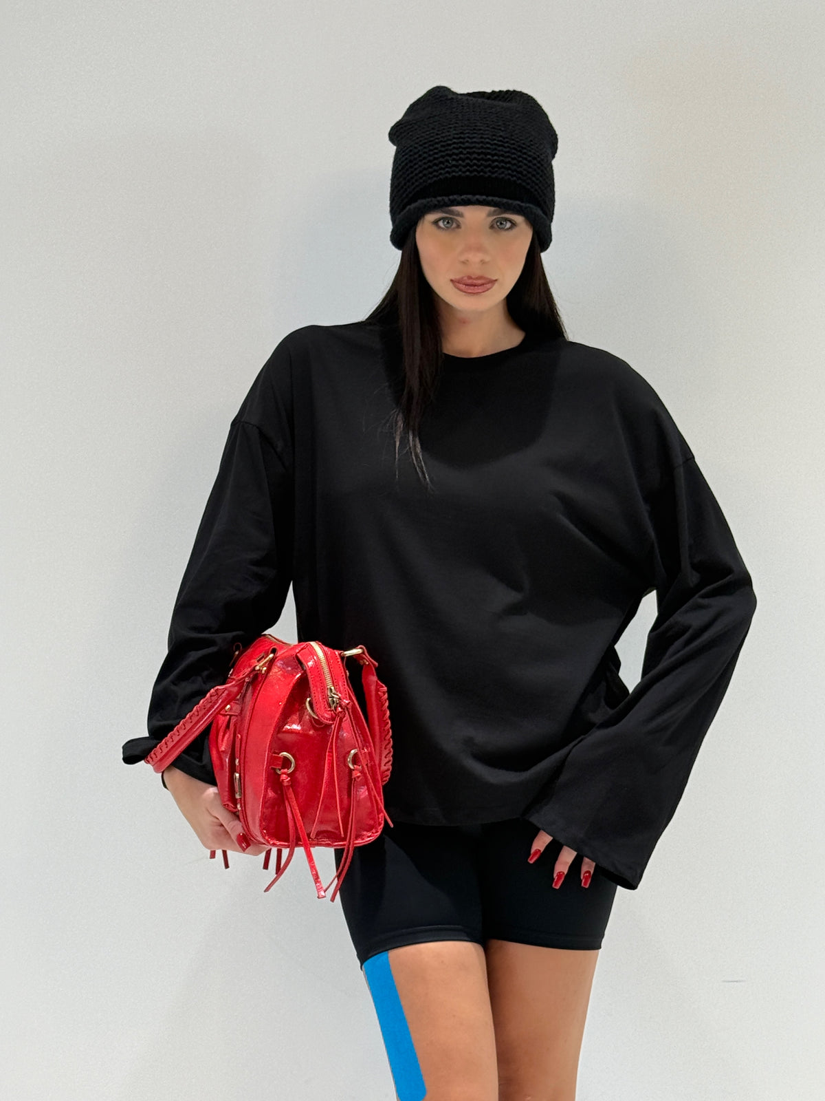 T-SHIRT BRENA BY LUMINA nero|Colore:Nero