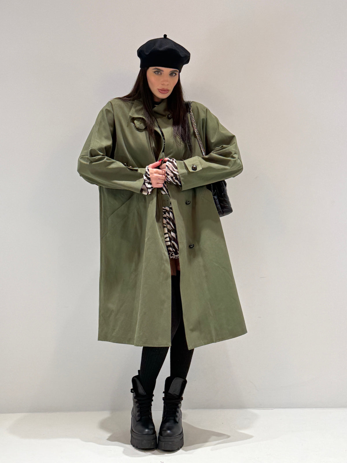 TRENCH CERRO DE PASCO BY LUMINA verde militare|Colore:Verde militare