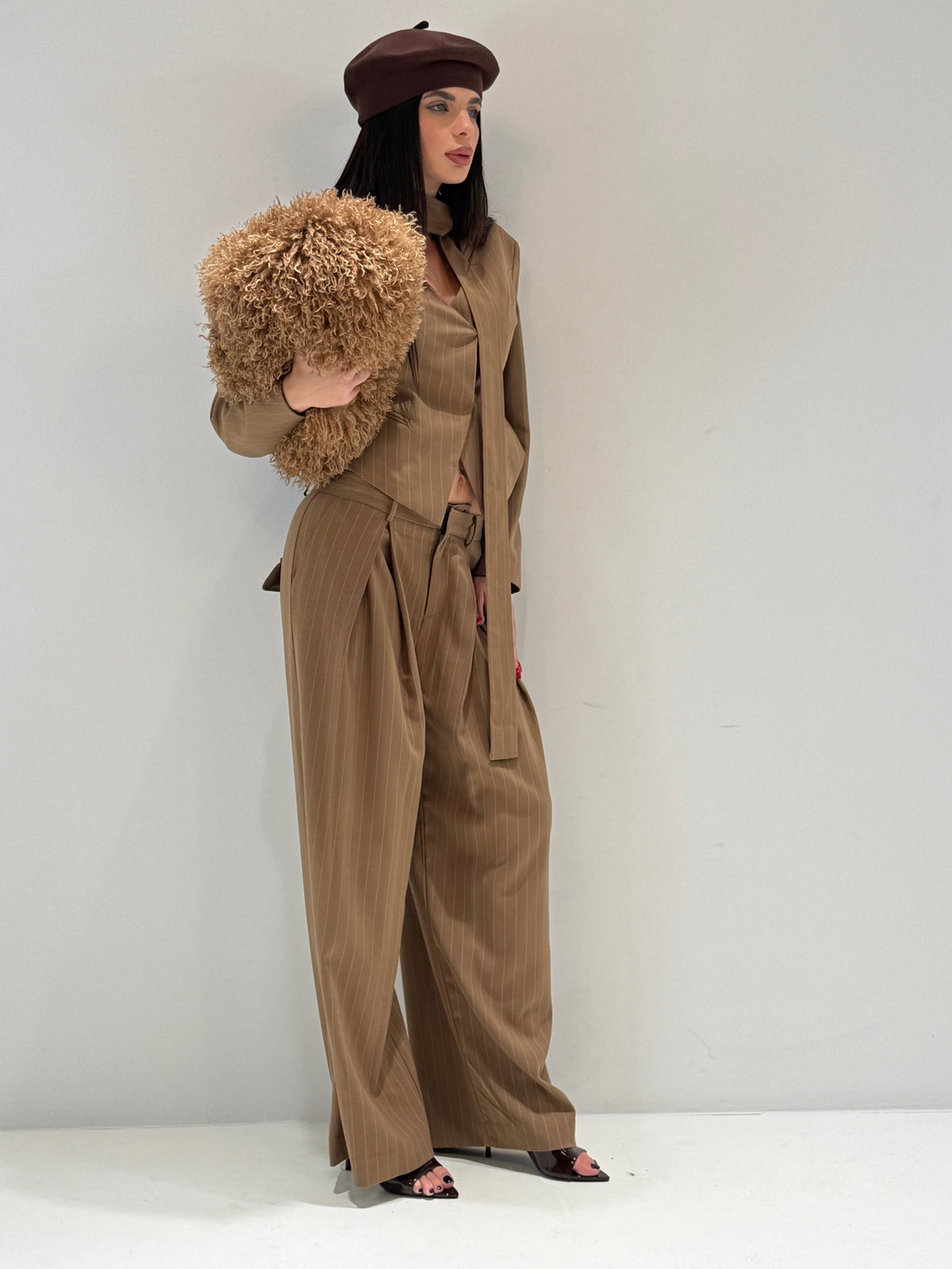 PANTALONE TALARA BY LUMINA cammello|Colore:Cammello