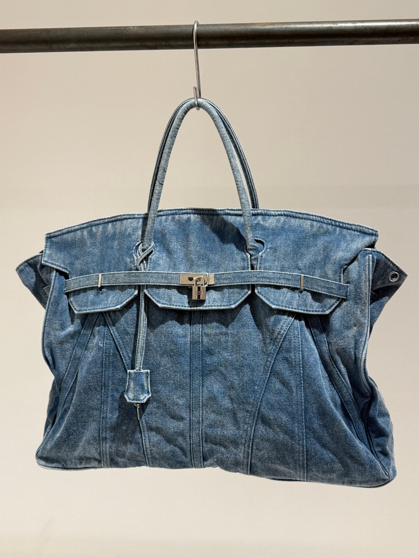 BORSA JEANS LAVAGGIO CHIARO