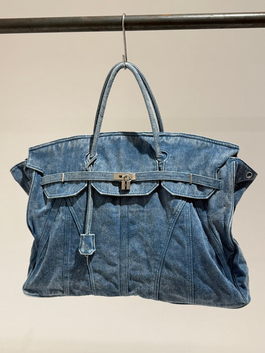BORSA JEANS LAVAGGIO CHIARO