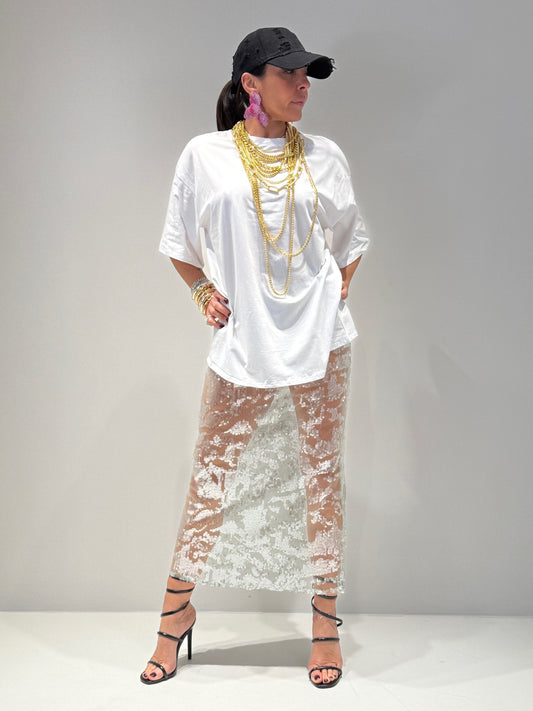 T-SHIRT OVERSIZE  BIANCO