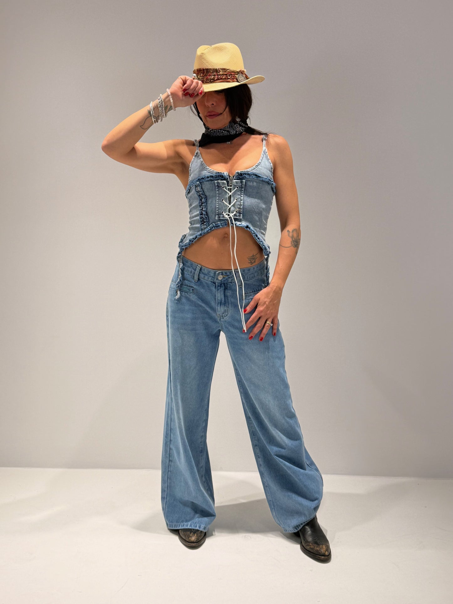 JEANS FILO LAVAGGIO CHIARO