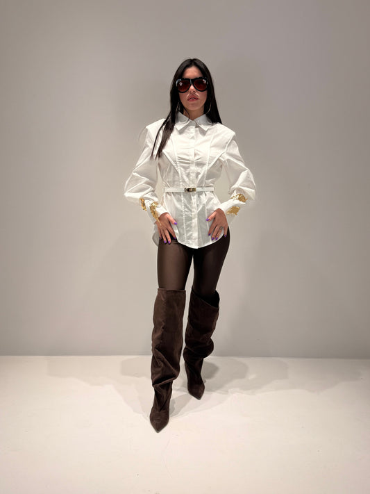 LEGGINGS PARIS MARRONE