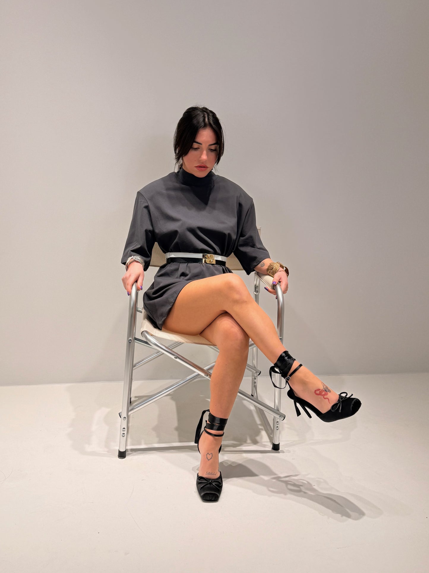 T-SHIRT ASIA GRIGIO SCURO