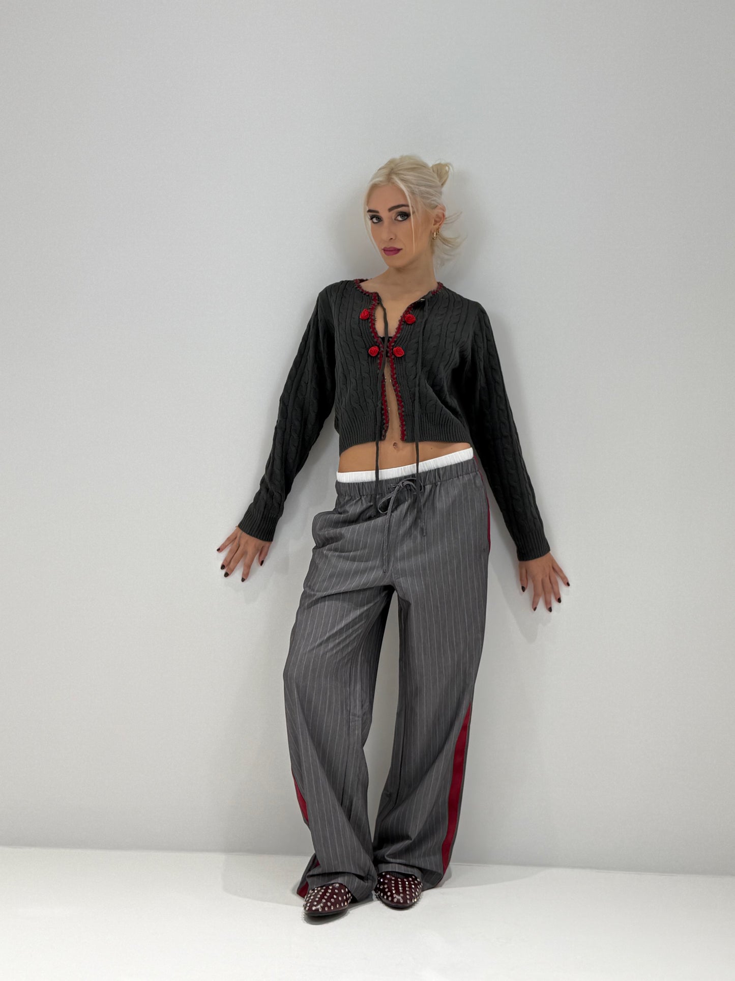 ROSE CARDIGAN GRIGIO SCURO