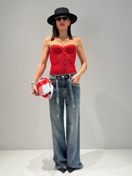 JEANS CROW  LAVAGGIO MEDIO