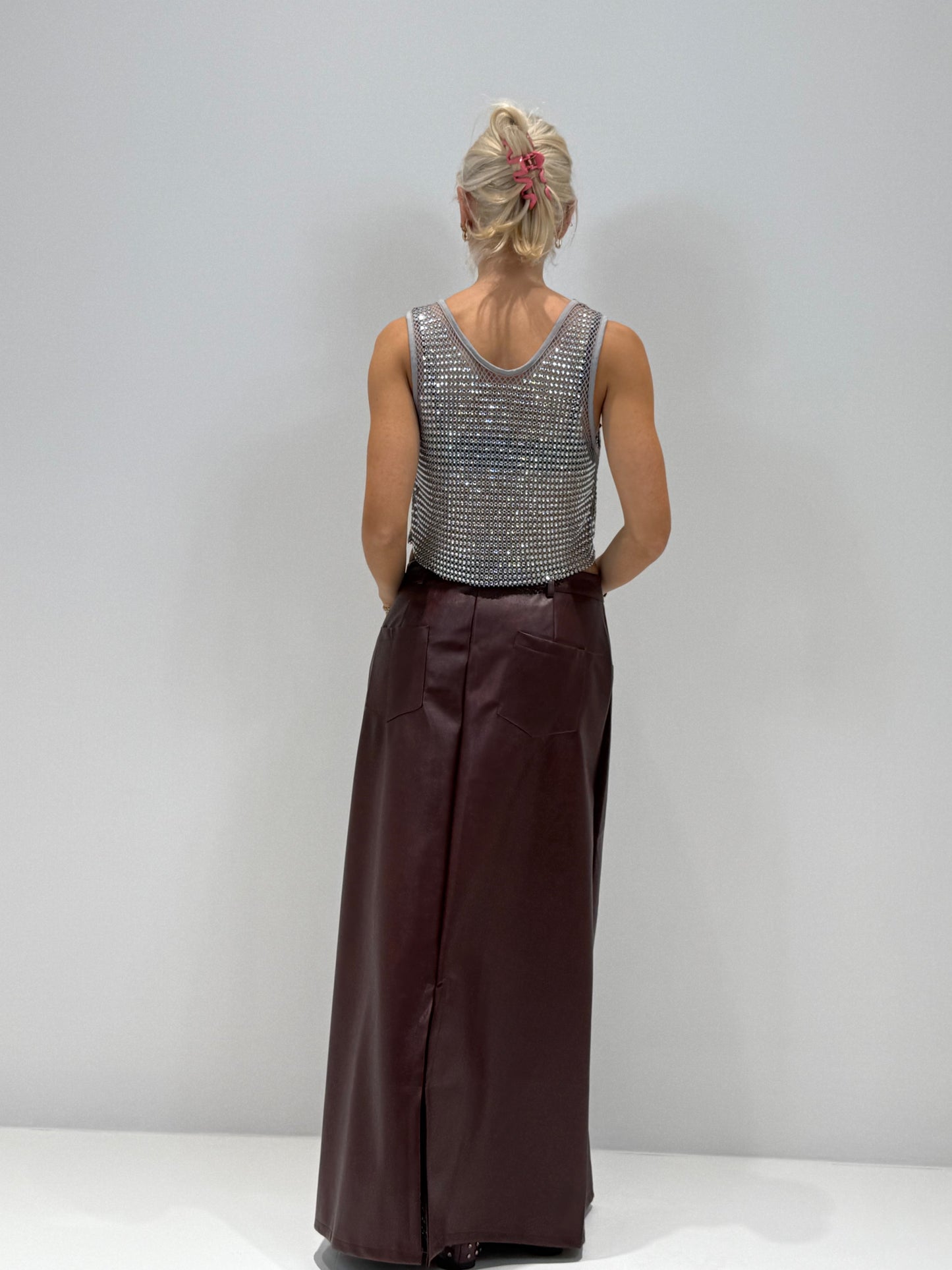 GONNA ECOPELLE LUNGA BORDO